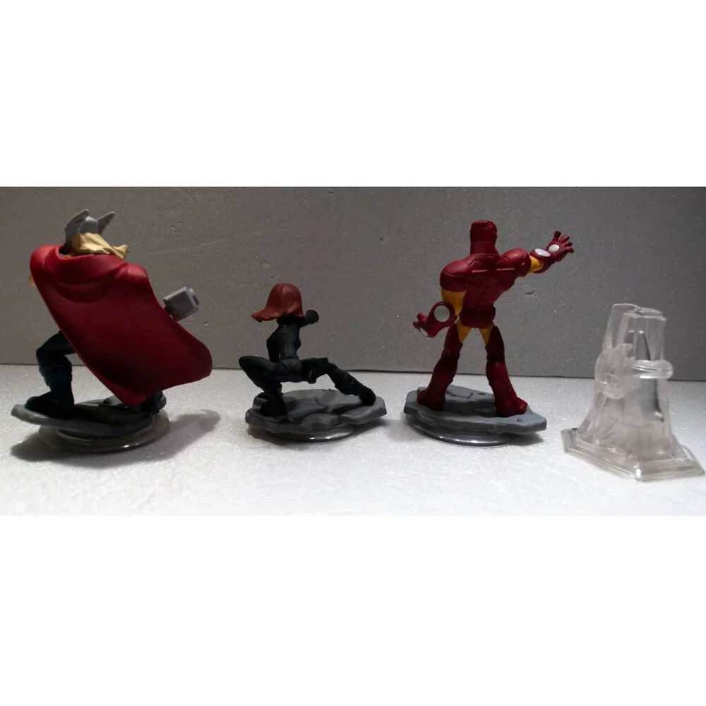 Lot of 4 Disney Infinity Marvel Figures Thor Ironman Black Widow 2.0 Avengers